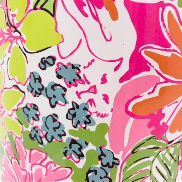 SOLD Lilly Pulitzer Target Glass Hurricane Vase - Picture 5 of 8